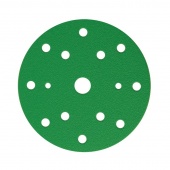 Шлифовальные круги Sunmight FILM L312T 150 мм на липучке, 15 отв, зелёные