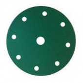 Шлифовальные круги Sunmight FILM L312T 150 мм на липучке, 9 отв, зелёные